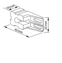Tr&auml;ger f&uuml;r Montageprofil f&uuml;r Plafond